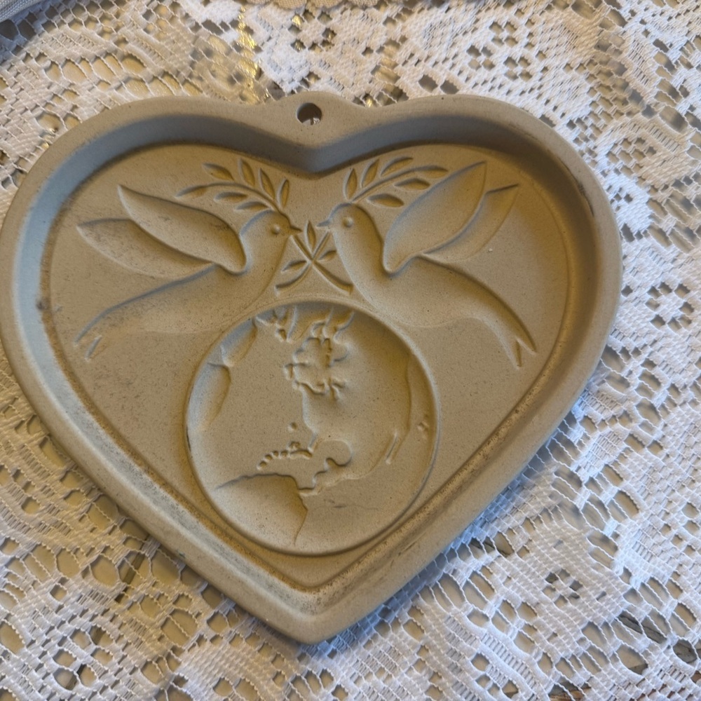 Pampered Chef Hospitality Heart Stoneware Ornament Set of 6 Vintage - Picture 3 of 9